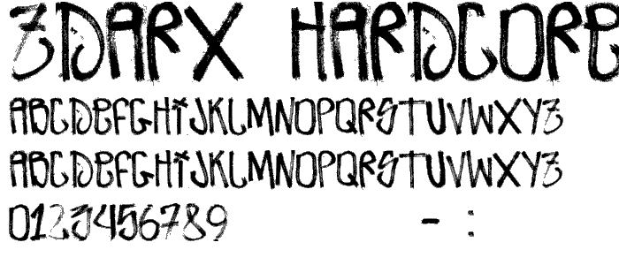 Zdarx Hardcore II font
